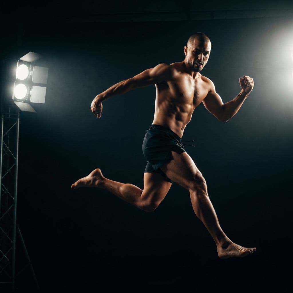 Elite athlete in motion